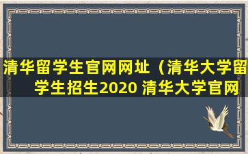 清华留学生官网网址（清华大学留学生招生2020 清华大学官网）